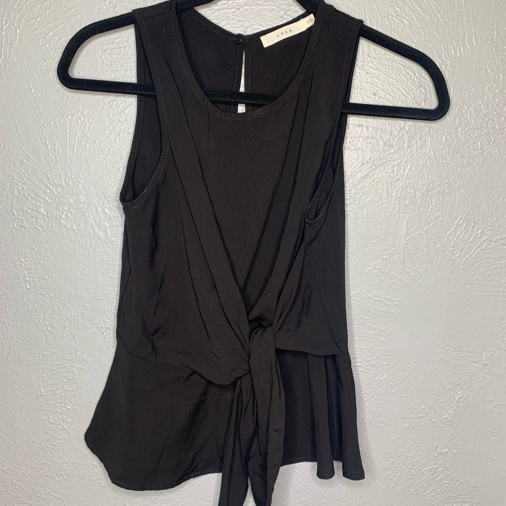 Lush Black Sleeveless Top